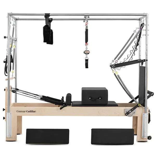 Contour Cadillac Pilates Reformer with Full Trapeze Table (Black)  PRE ORDER FOR OCT DELIVERY Don't Miss Out . Only a few left in the Shipment