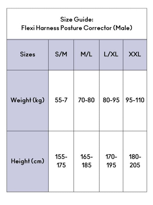 Swedish Posture - Flexi Posture Brace - Posture Corrector, Black or White