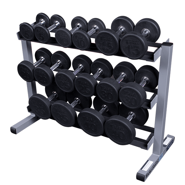 Body-Solid 40" Compact 3 Tier Dumbbell Rack (102cm long)