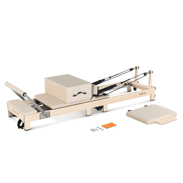 Lifespan Contour Folding Wooden Pilates Reformer Machine, Beige - LIMITED STOCKS