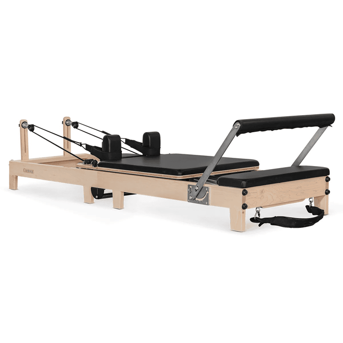 Lifespan Contour Folding Wooden Pilates Reformer Machine Set, Black