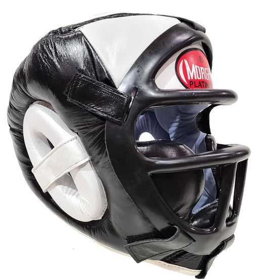 Leather Head Guard with ABX Plastic Removable Grill