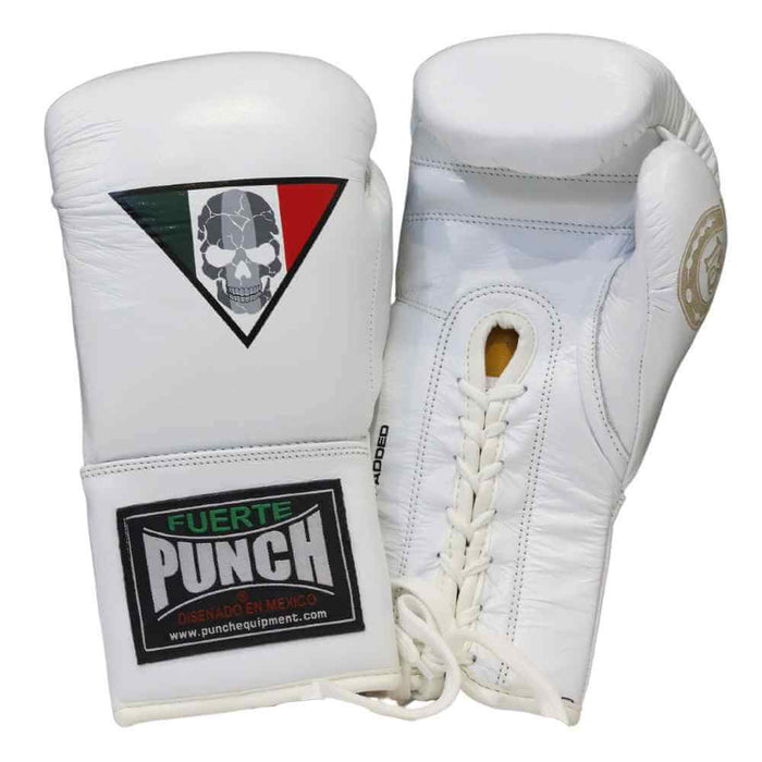 Punch Mexican LUCKY 13 - LACE UP - White
