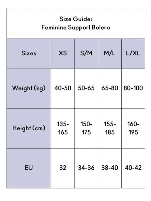 Swedish Posture - Feminine Shoulder Brace Bolero - Black