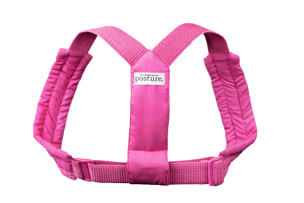 Swedish Posture - Kids' Posture Brace - Unisex - Posture Corrector in White, Black, or Pink