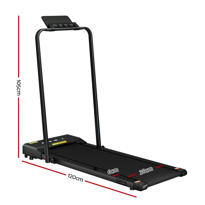 EFit Treadmill Electric Walking Pad Under Desk Home Gym Fitness 380mm Black