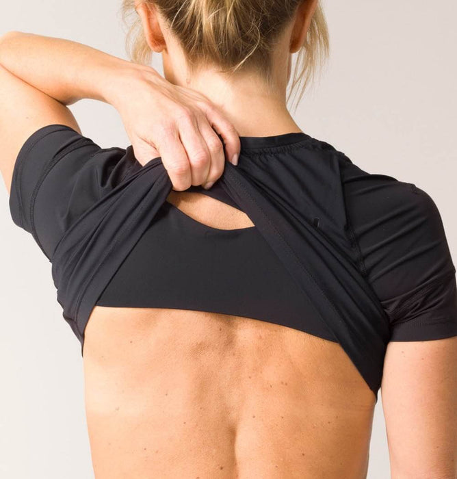 Swedish Posture - Reminder Posture T-Shirt for Women - Posture Corrector, Black or White