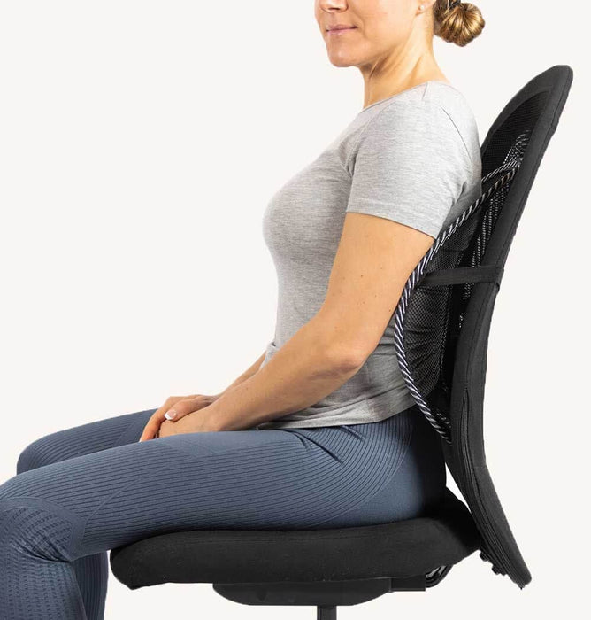Swedish Posture - Back Rest - Ergonomic Lumbar Support, Black
