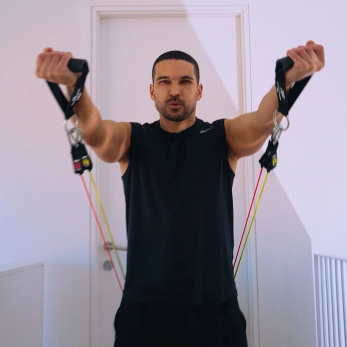 PTP Total Resistance System- 5 Power Tubes, Power Handles, Ankle Straps, Door Anchor & Carry Bag- A Gym In A Bag Massive Sale !!