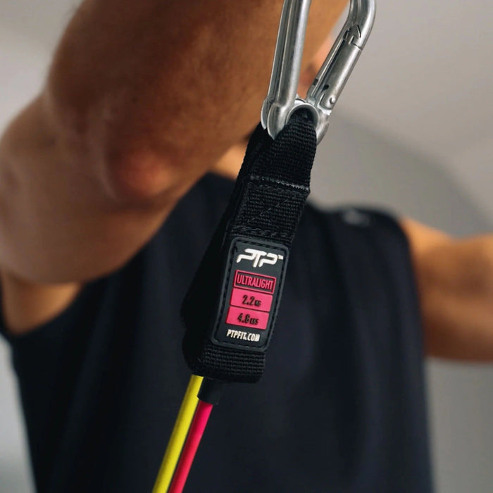 PTP Total Resistance System- 5 Power Tubes, Power Handles, Ankle Straps, Door Anchor & Carry Bag- A Gym In A Bag Massive Sale !!