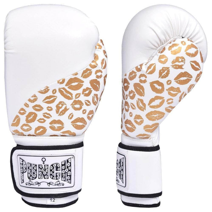 Punch Womens Boxing Gloves - Skull Art or Gold Cross Art