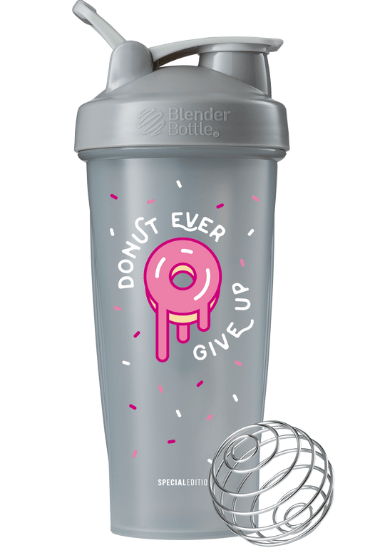 BlenderBottle® Classic™ Just For Fun’ (825ml) Donut Ever Give Up - Supplement Shaker Bottle