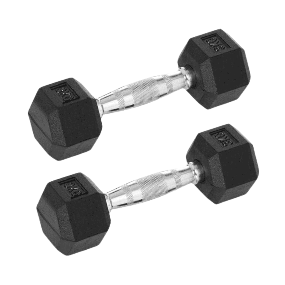 RUBBER HEX Dumbbell (PAIR)