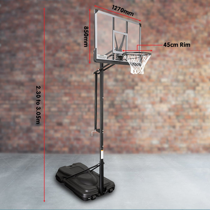 Kahuna Height-Adjustable Basketball Portable Hoop for Kids and Adults - Free Shipping