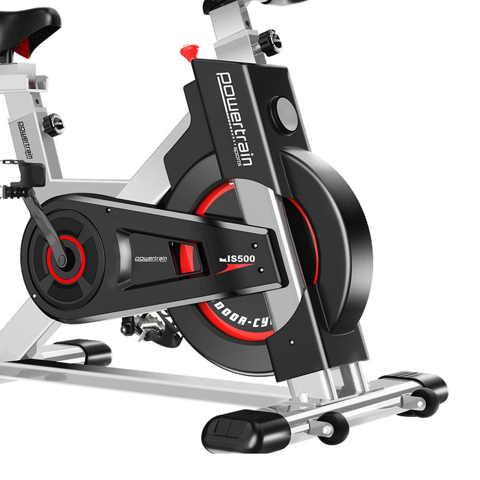 Powertrain IS-500 Heavy-Duty Exercise Spin Bike Electroplated - Silver - Free Shipping