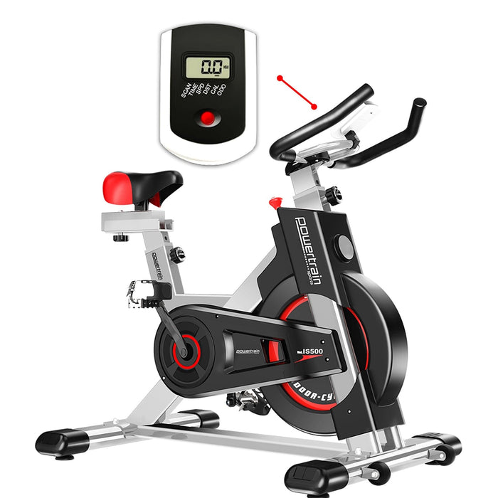 Powertrain IS-500 Heavy-Duty Exercise Spin Bike Electroplated - Silver - Free Shipping