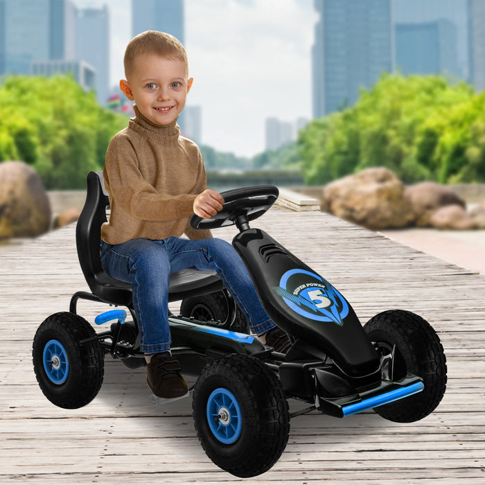 Kahuna G18 Kids Ride On Pedal Go Kart - Blue - Free Shipping