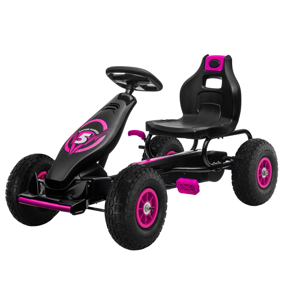 Kahuna G18 Kids Ride On Pedal Go Kart - Rose Pink - Free Shipping