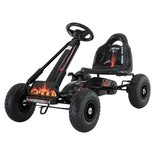 Kahuna G95 Kids Ride On Pedal-Powered Go Kart - Black - Free Shipping