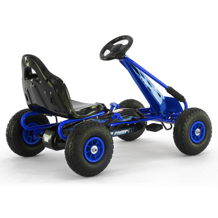 Kahuna G95 Kids Ride On Pedal Go Kart - Blue - Free Shipping