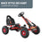 Kahuna G95 Kids Ride On Pedal-Powered Go Kart  - Red - Free Shipping