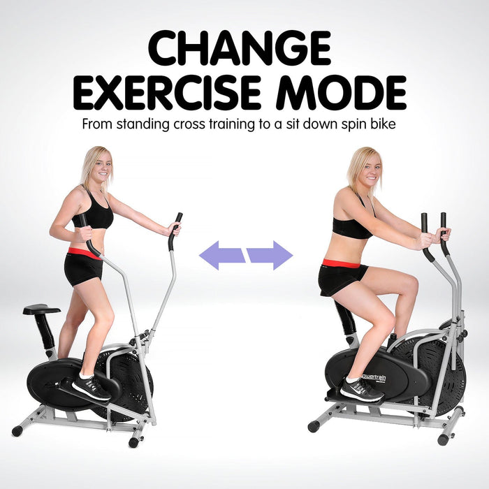 PTS 5-in-1 Elliptical Cross Trainer Bike with Dumbbell Sets - Free Shipping