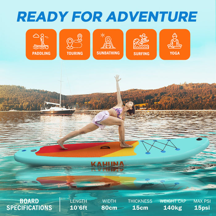 Kahuna Hana Inflatable Stand Up Paddle Board 10ft6in iSUP Accessories - Free Shipping