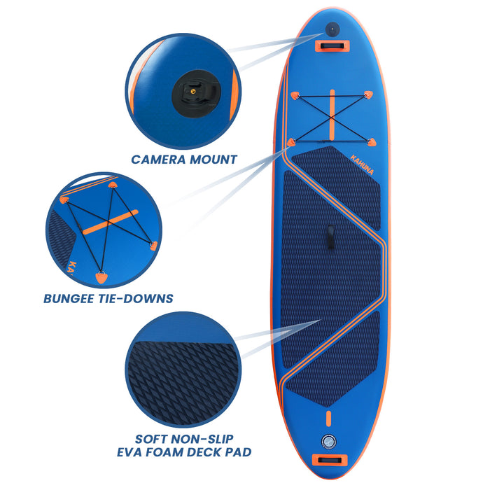 Kahuna Kai Premium Sports 10.6FT Inflatable Paddle Board - Free Shipping