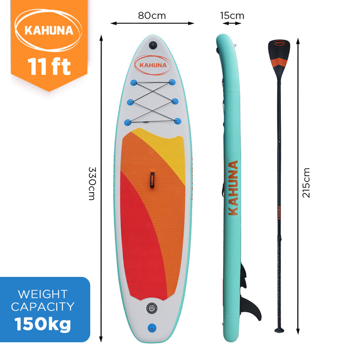 Kahuna Hana Inflatable Stand Up Paddle Board 11FT SUP Paddleboard - Free Shipping!