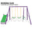 Kahuna Kids 4-Seater Swing Set with Slide Purple Green - Free Shipping