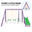 Kahuna Kids 4-Seater Swing Set with Slide Purple Green - Free Shipping