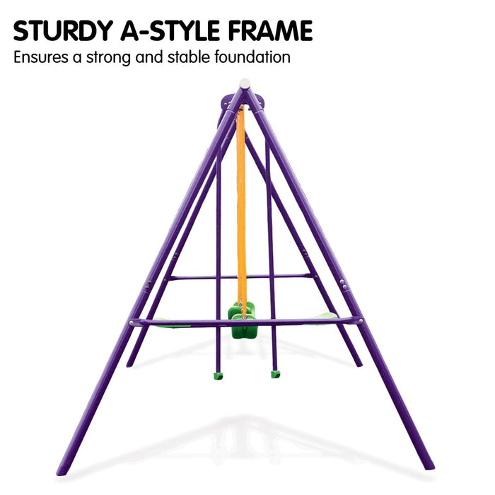 Kahuna Kids 4-Seater Swing Set Purple Green -  Free Shipping