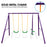 Kahuna Kids 4-Seater Swing Set Purple Green -  Free Shipping