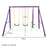 Kahuna Kids 4-Seater Swing Set Purple Green -  Free Shipping