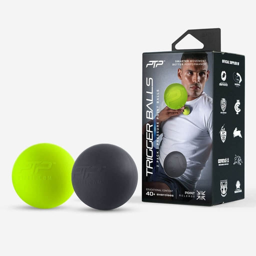 PTP Trigger Balls Combo - with 2 Levels of Massage Intensity, Black and Lime